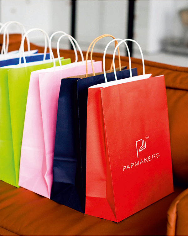 Custom printed paper bag with brand logo